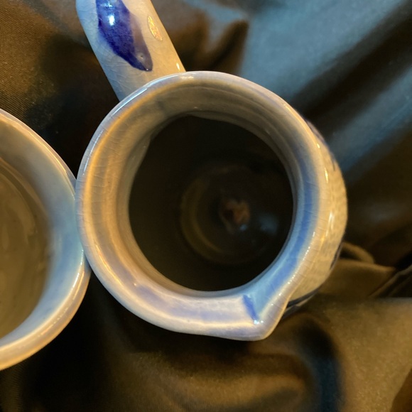 Vintage Gerzit Staffel Cobalt Blue Salt Glazed Pitcher and Glass Set - Picture 2 of 10